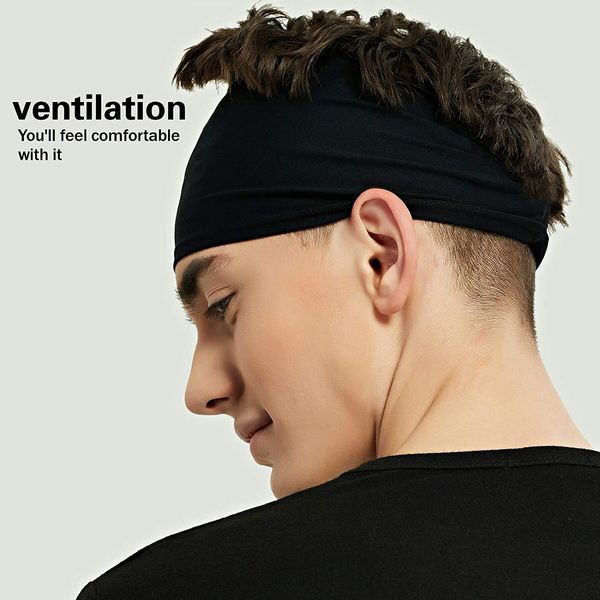 Sports Headbands: 5-Pack Moisture Wicking Workout Headbands for Men and Women