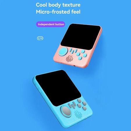 3.5" Retro Handheld Game Console with 666 HD Games Connect to TV for Big-Screen Gaming,Vibrant Blue Color,Perfect Holiday Gift for Kids