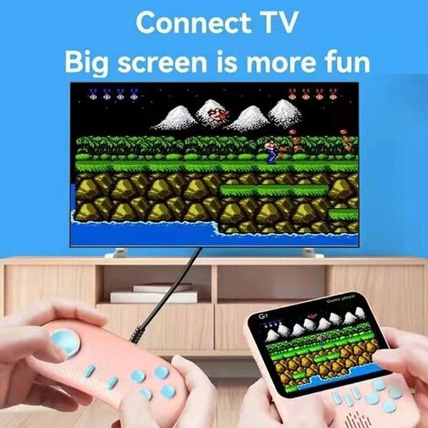 3.5" Retro Handheld Game Console with 666 HD Games Connect to TV for Big-Screen Gaming,Vibrant Blue Color,Perfect Holiday Gift for Kids