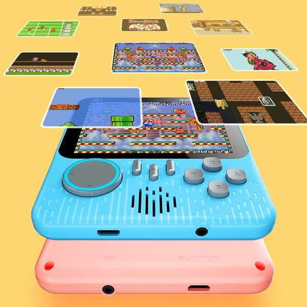 3.5" Retro Handheld Game Console with 666 HD Games Connect to TV for Big-Screen Gaming,Vibrant Blue Color,Perfect Holiday Gift for Kids