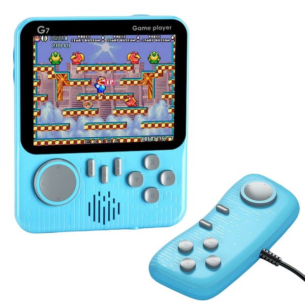 3.5" Retro Handheld Game Console with 666 HD Games Connect to TV for Big-Screen Gaming,Vibrant Blue Color,Perfect Holiday Gift for Kids