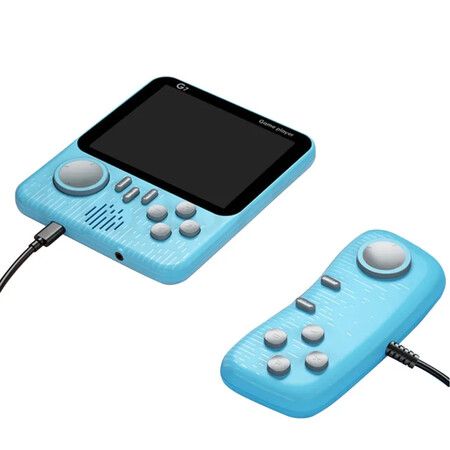 3.5" Retro Handheld Game Console with 666 HD Games Connect to TV for Big-Screen Gaming,Vibrant Blue Color,Perfect Holiday Gift for Kids