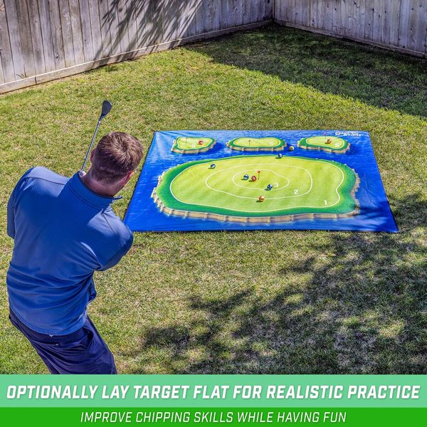 Golf Chipping Game with Sticky Balls & Game Mat: Fun Indoor/Outdoor Game Set for All Ages