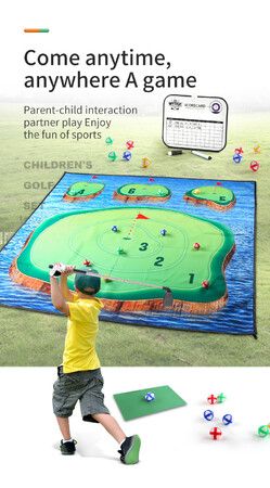 Golf Chipping Game with Sticky Balls & Game Mat: Fun Indoor/Outdoor Game Set for All Ages