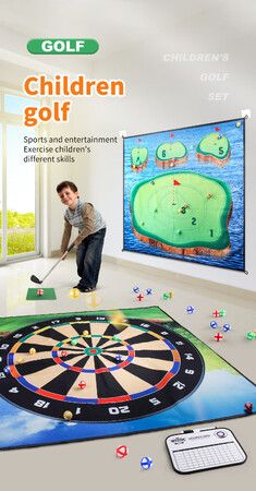 Golf Chipping Game with Sticky Balls & Game Mat: Fun Indoor/Outdoor Game Set for All Ages