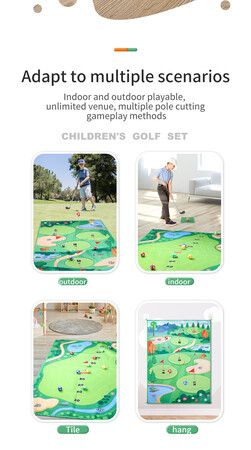 Indoor/Outdoor Golf Chipping Game Set with Sticky Balls,fun Game Mat,golf clubs Helps improve chipping accuracy & distance