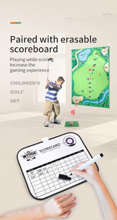 Indoor/Outdoor Golf Chipping Game Set with Sticky Balls,fun Game Mat,golf clubs Helps improve chipping accuracy & distance