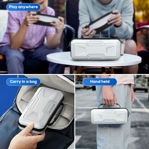 Protective Carrying Case for PlayStation Portal - Hard Shell Travel Case for Remote Player (White)