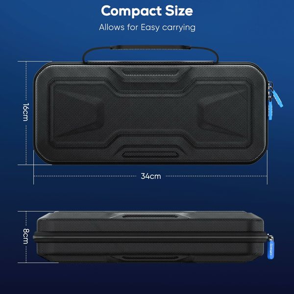 PlayStation Portal Durable Hard Shell Carrying Case Travel Handbag for Safe and Convenient Travel and Storage (Black)