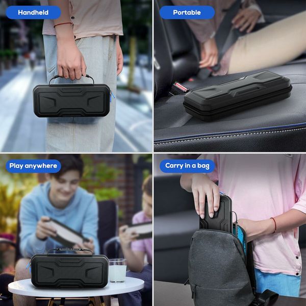 PlayStation Portal Durable Hard Shell Carrying Case Travel Handbag for Safe and Convenient Travel and Storage (Black)