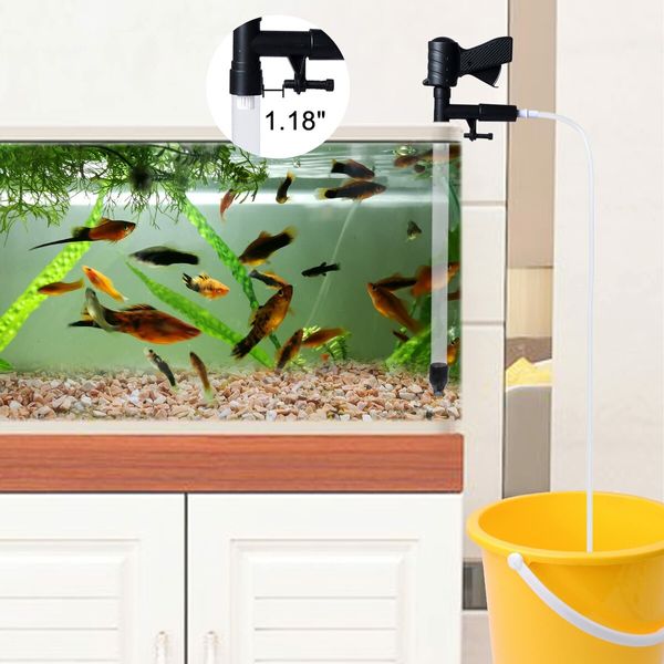 3-in-1 Aquarium Vacuum Cleaner and Water Changer: Cleans, Filters, and Changes Water Quickly and Easily