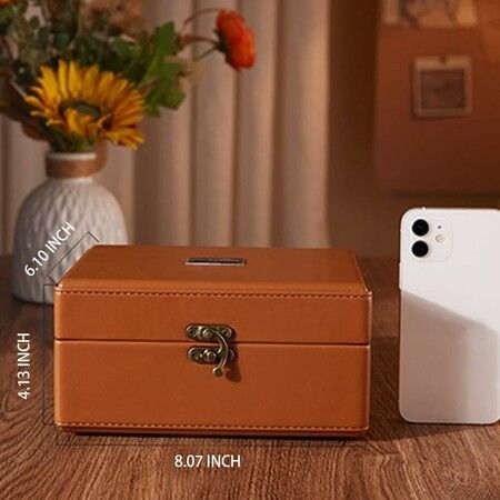 Bluetooth CD Player with Speaker: Portable Retro Suitcase CD Player with Bluetooth 5.0 for Home Use (Brown)