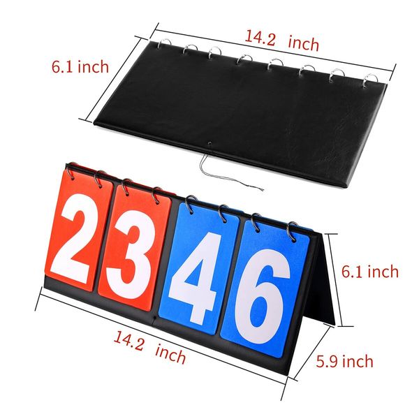 Score Keeper Scoreboard with Score Flipper for Basketball, Tennis, and Other Sports, Easy-to-Use Durable