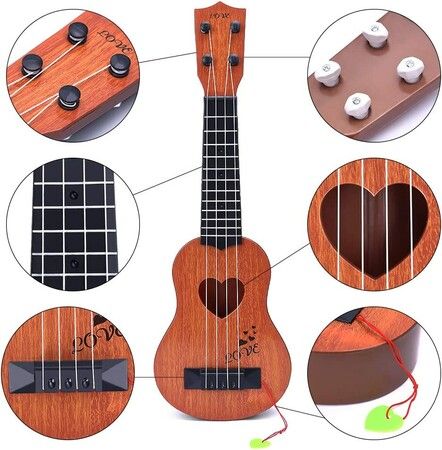 Toy Classical Ukulele for Kids (Brown)