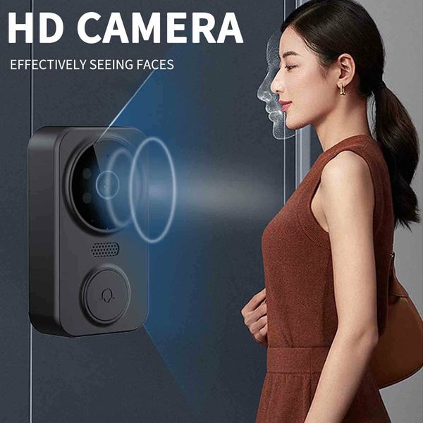 home Digital Smart Wireless Video Doorbell with 2.4G WiFi, IR Night Vision, Intercom Voice, and 4.3 Inch Video Doorbell Camera