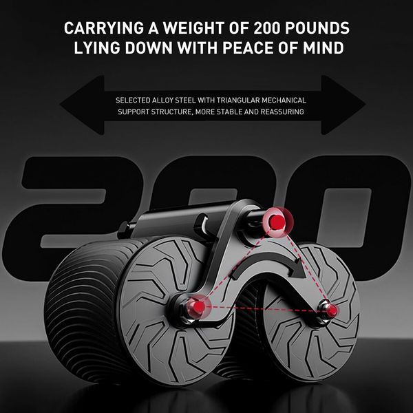 Automatic Ab Roller Rebound Exercise Machine with Elbow Support and Timer, Ultimate Core Workout for Home