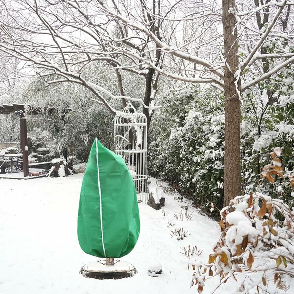 2-Pack Extra Large Plant Covers for Freeze Protection: Frost Cloth Tree Covers with Zipper and Drawstring