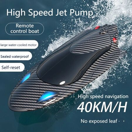 Brushless 40Km/H RC Boat - High-Speed Racing Speedboat with Electric Twin Turbo Motor, Waterproof and Durable for All