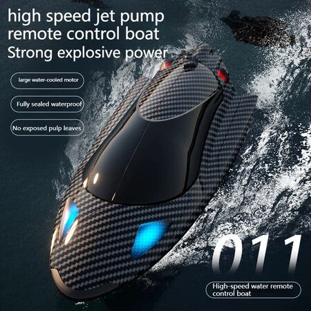 Brushless 40Km/H RC Boat - High-Speed Racing Speedboat with Electric Twin Turbo Motor, Waterproof and Durable for All