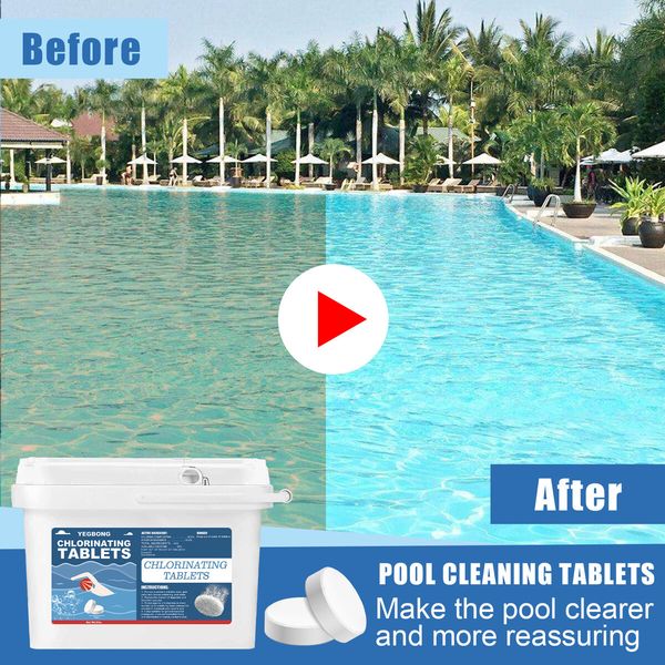 Long-Lasting Pool Chlorine Tablets - Slow-Dissolving for Continuous Chlorination (180g, 90% Chlorine)