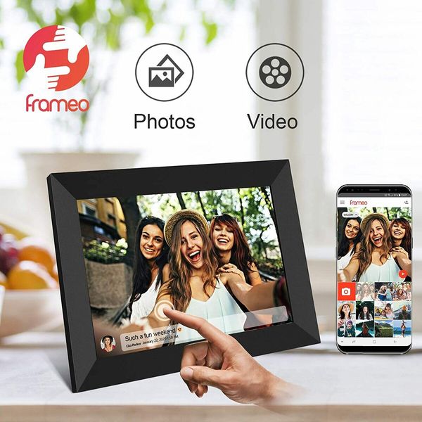 Smart WiFi 10.1 Inch Digital Photo Frame with IPS LCD touch screen for vibrant & clear images,Auto-Rotation,16GB Memory,easy & instant photo sharing from anywhere