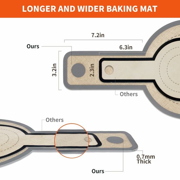 Effortless Bread Baking Non-Stick Silicone Bread Sling Baking Mat with Long Handles for Easy Transfer