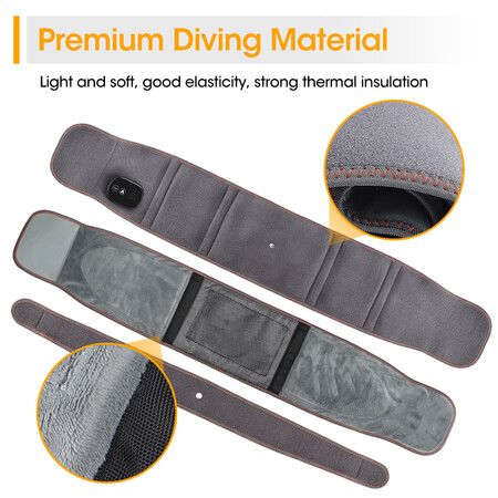 Portable Cordless Heating Pad Massager Back Brace Belt Abdomen Warmer with 3 Heating and Massaging Modes