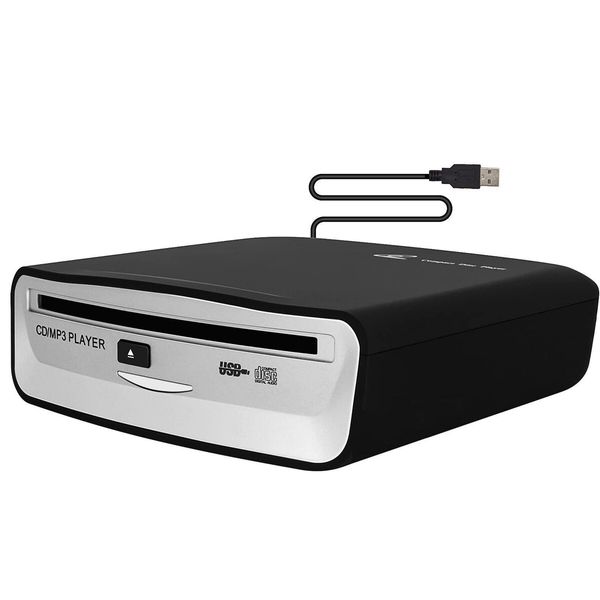 External Universal CD Player Portable Audio Delight for Your Car, Plugs into USB for Easy Connectivity with Laptops, TVs, Macs, Computers, and Android  4.4+ Devices