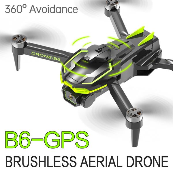 B6 Drone Four-Axis Rc Quadcopter with Brushless Motor, Dual 6K Camera, WIFI, FPV and Obstacle Avoidance