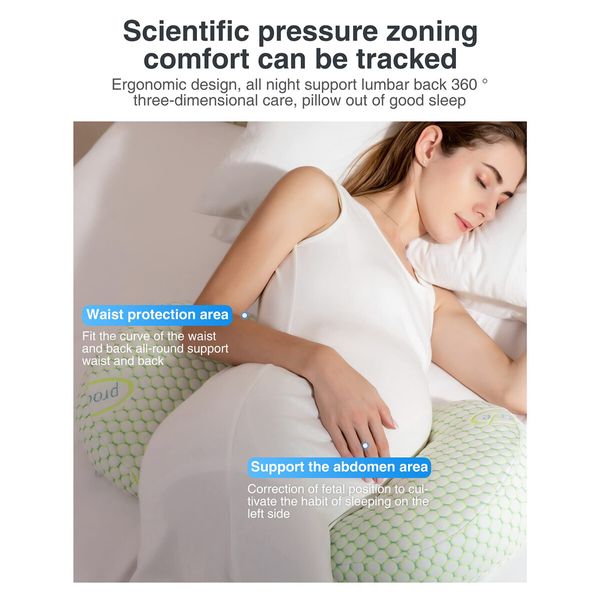 Complete Detachable and Adjustable Pregnancy Maternity Body Pillow with soft, removable cover for Ultimate Comfort & Support-Grey