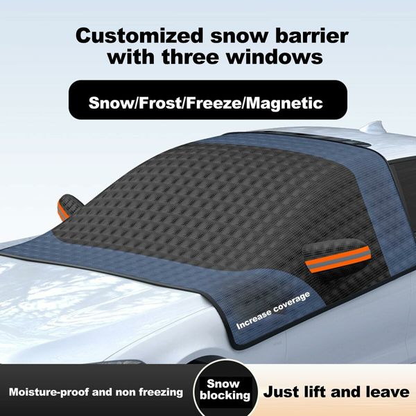 Magnetic Car Windshield Snow Cover with Anti-Freeze and Sun Protection