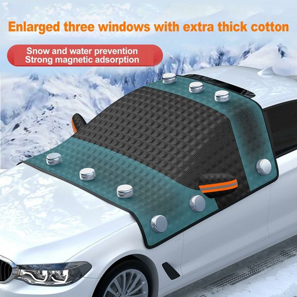 Magnetic Car Windshield Snow Cover with Anti-Freeze and Sun Protection