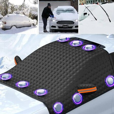 Magnetic Car Windshield Snow Cover with Anti-Freeze and Sun Protection