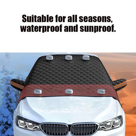 Magnetic Car Windshield Snow Cover with Anti-Freeze and Sun Protection