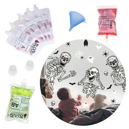 Halloween,Christmas,Party Decoration 20 Pack 150ml Anti-Leak Bags with Cap, Reusable Food Grade Bags