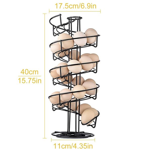 Spiral Metal Egg Skelter Rack for Display and Storage