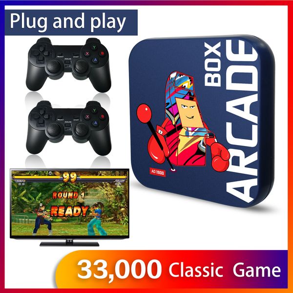 Classic Arcade Box Retro Game Console: Plug and Play with Built-in 50 Emulators for PS1, PSP, N64, and More