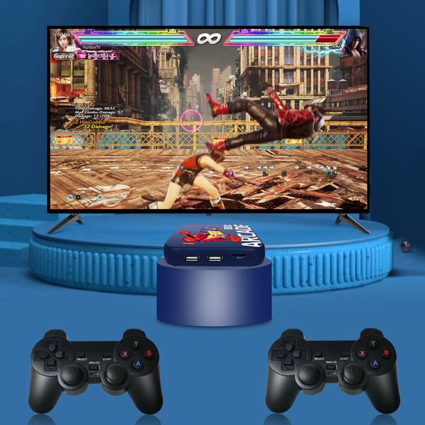 Classic Arcade Box Retro Game Console: Plug and Play with Built-in 50 Emulators for PS1, PSP, N64, and More