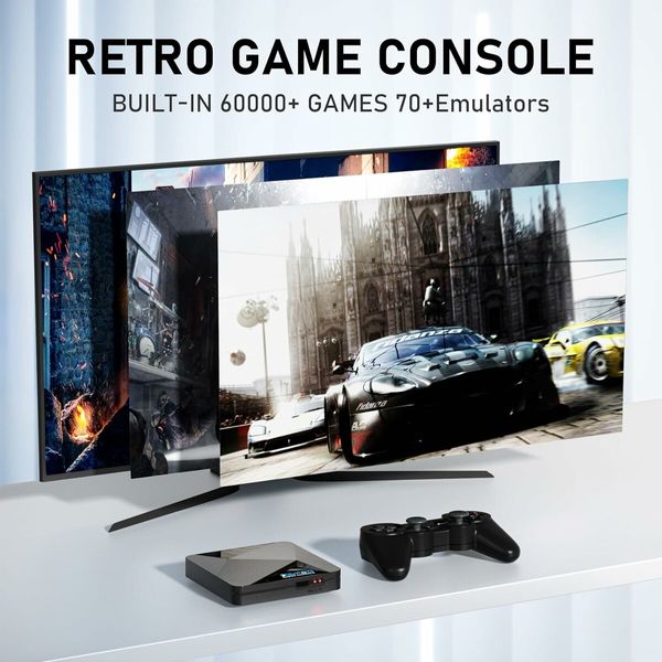 Super Video Game Console X2 PRO, Plug & Play Retroplay Console with 60,000+ Games Compatible 70+ Emulators,3 Systems,4K UHD,2.4G+5.0G,BT 5.0