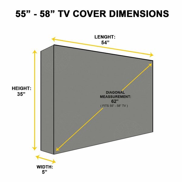 Premium TV Cover for 55-58 Inch Screens: Ultimate Protection from Weather, UV Rays, and Dust