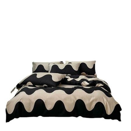 Modern Breathable 4-Piece Bedding Set (Duvet Cover+ Flat Sheet+Pillowcase+Comforter Cover) Perfect for a 1.5m Bed