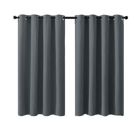 2X Grommet Outdoor Blackout Curtains Waterproof & thermal insulated,Blocks sunlight & heat Perfect for porches,cabanas,patios(132x213cm)