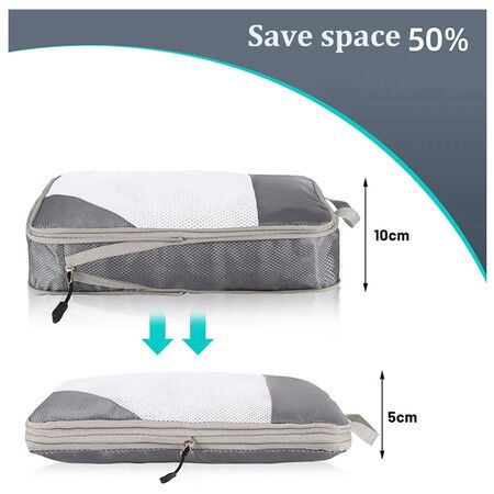 4-Pack Space Saving Travel Luggage Suitcase Compression Bags: Lightweight and Versatile Storage for Organized Packing