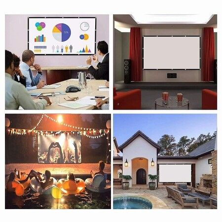 Immersive Home Cinema 150-Inch Projection Screen with 16:9 Aspect Ratio