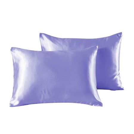 2-Pack Satin Pillowcases for Hair and Skin (Purple, 51*66cm)