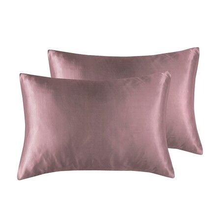 Luxurious Satin Pillowcase Set for Hair and Skin: 2 Pack with Envelope Closure (51*76cm, Rosewood)