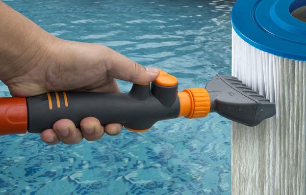 Pool Filter Cartridge Cleaner - Removes Debris & Dirt Fast - Heavy Duty & Durable