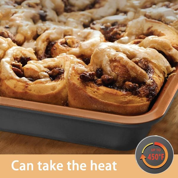 5 Essential Pans for All Baking Needs - Round & Square Cake Pans, Loaf Pan, Muffin Pan, and Roasting Pan - Dishwasher Safe for Easy Cleanup