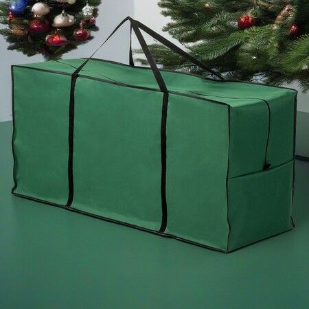 Extra Large 122x37x52 Christmas Tree Storage Bag Containers with  fits trees up to 122 inches tall,Durable 600D Oxford fabric,Dual zippers,Convenient handles for carrying