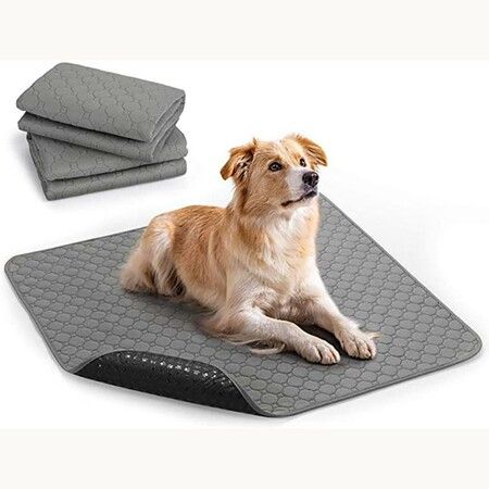 Waterproof Dog Bed Cover Pet Blanket Mattress Protectors with Non-Slip Base for Sofa,Furniture,Car(100*130cm Dark Grey)